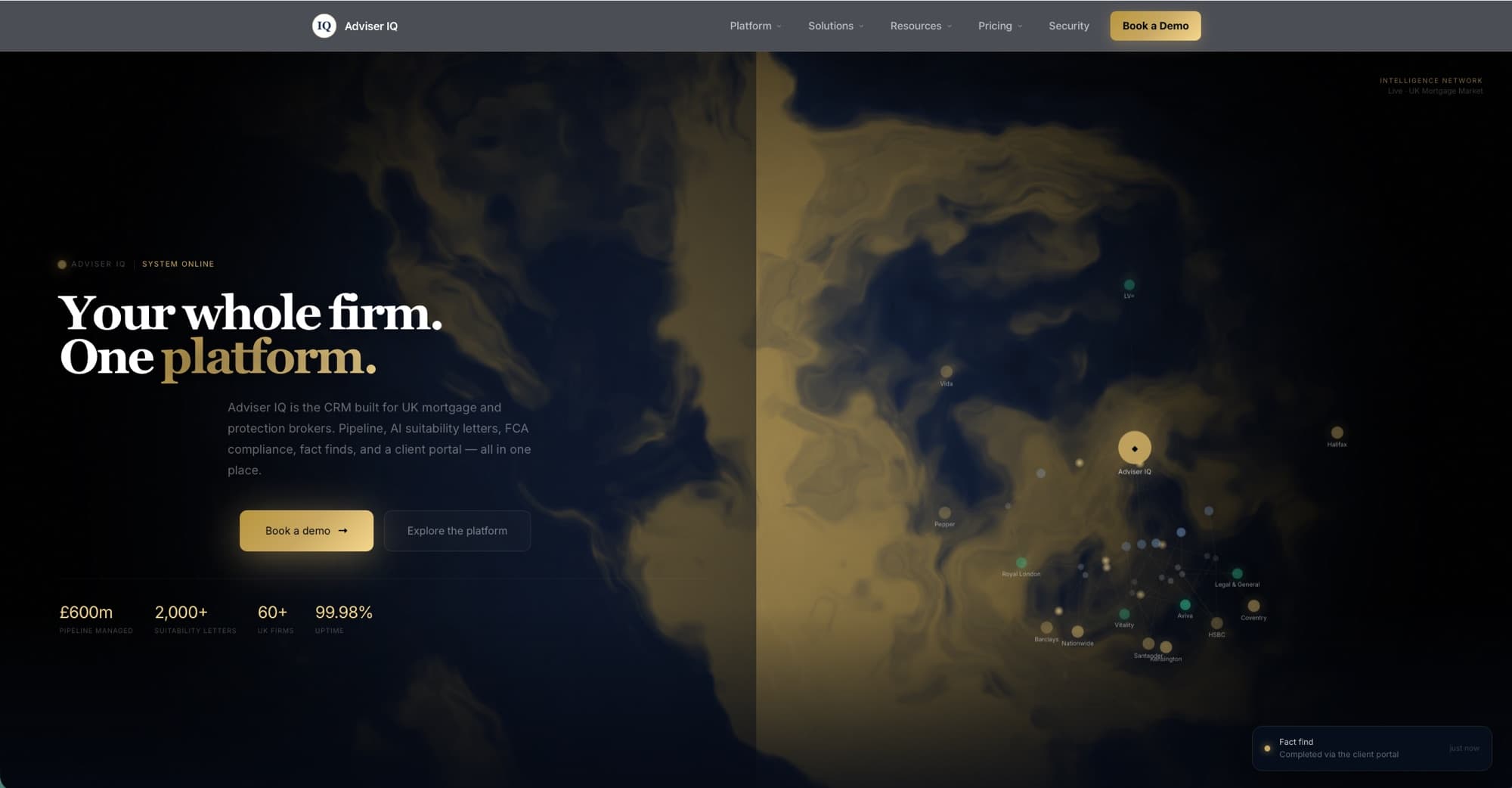 Screenshot of Adviser IQ